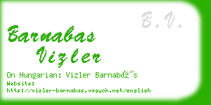 barnabas vizler business card